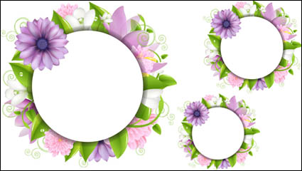 Blumen Grenze 02 - Vektor Material
