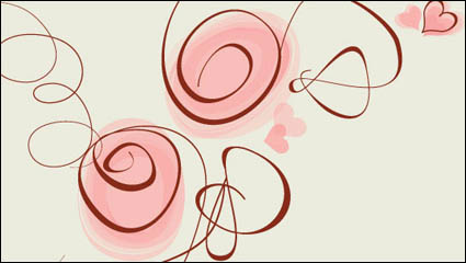 Fashion handgemalten Blumen Vektor Material -5