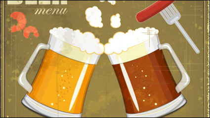 Weinlese-Bier - Vektor-Material