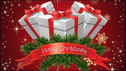 Wunderschöne Weihnachten Hintergrund 02 - Vektor Material