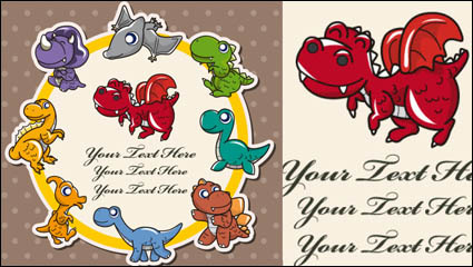 Cartoon animals Illustrator 02 - Vektor Material