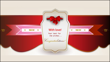 Wunderschön romantisch banner 03 - Vektor Material