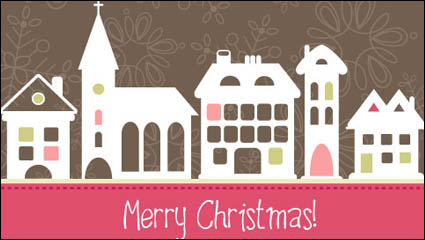 Cartoon Weihnachten Hintergrund 03 - Vektor Material