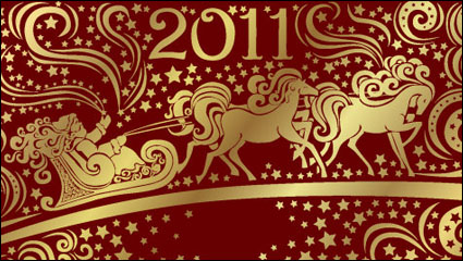 Golden Santa Hintergrund - Vector