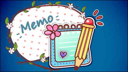 Cartoon Label Hintergrund 01 - Vektor Material