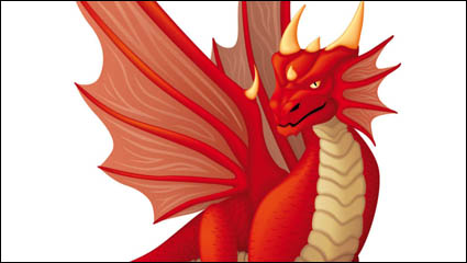 Cute cartoon dragon 02 - Vektor Material