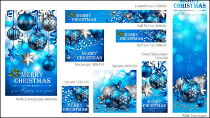 Exquisite Weihnachten Werbemittel 02 - Vektor Material