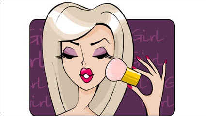 Beauty cartoon Illustrator 03 - Vektor Material