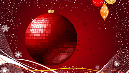 Die exquisite Weihnachtskugel Hintergrund 03 - Vektor Material