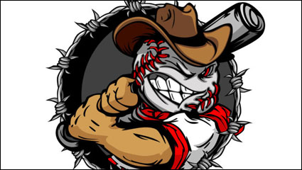 Cartoon Baseball Zahlen 02 - Vektor Material