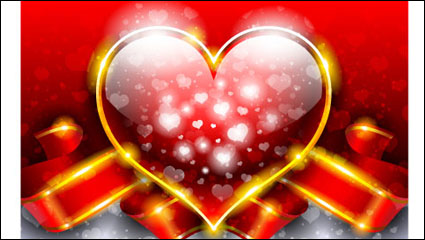 Fancy Valentine background 01 - Vektor Material