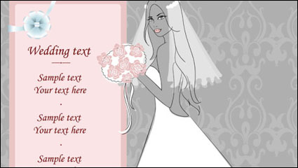 Hochzeit postkarten 02 - Vektor Material