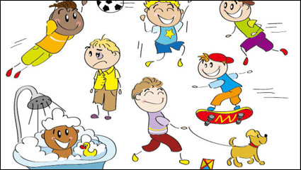 Nette line art illustrator 01 - Vektor Material