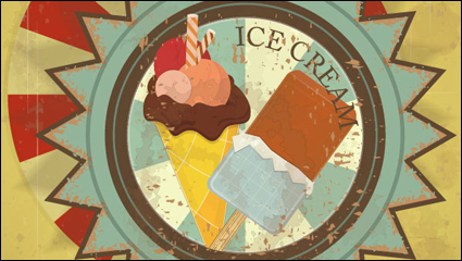 Retro Cartoon Eis 01 - Vektor Material