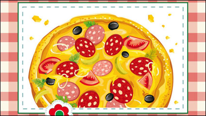 Cartoon Pizza 03 - Vektor Material