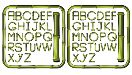 Bamboo kreative Buchstaben 01 - Vektor Material