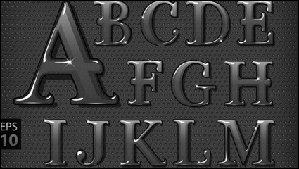 Metallic Buchstaben - Vektor-Material