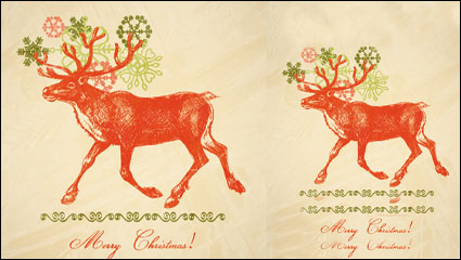 Weihnachtsrotwild Illustrator 04 - Vektor Material