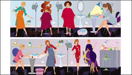 Cartoon Barber Illustrator 01 - Vektor Material