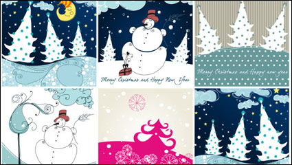 Cartoon Christmas Illustrator 02 - Vektor Material