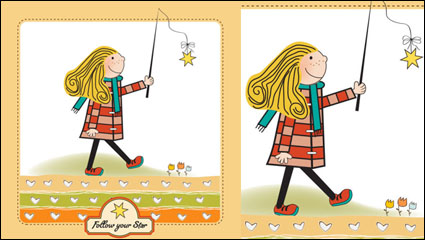Cartoon Kinder Illustrator 01 - Vektor Material