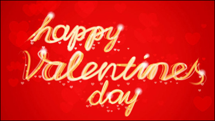 Valentine Hintergrund WordArt 02 - Vektor Material