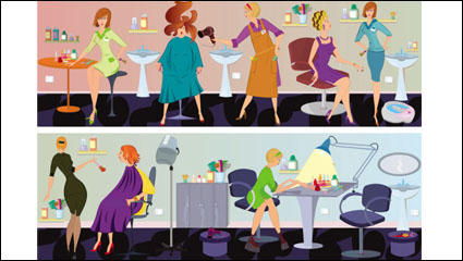 Cartoon Barber Illustrator 03 - Vektor Material