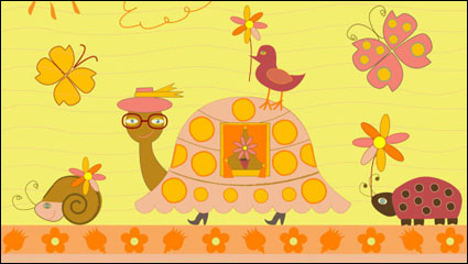 Cartoon Illustration Hintergrund 01 - Vektor Material