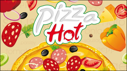 Cartoon Pizza 04 - Vektor Material