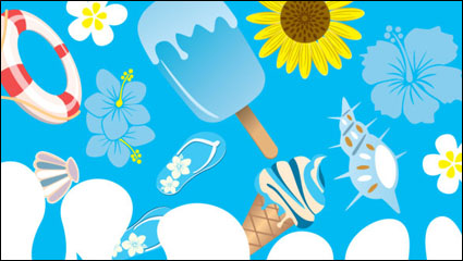 Cartoon Summer Bilder 05 - Vektor Material