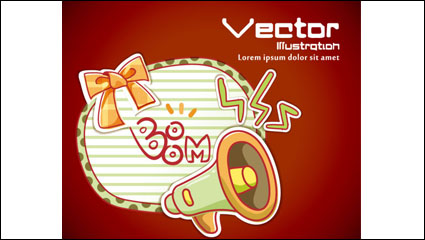 Cartoon Label Hintergrund 03 - Vektor Material