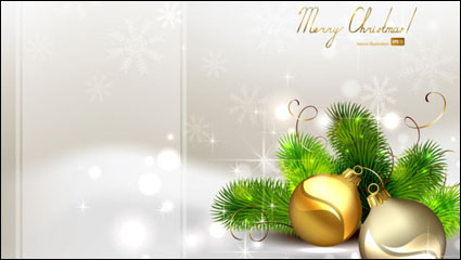 Die exquisite Weihnachtskugel Hintergrund 04 - Vektor Material