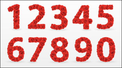Flower font design 02 - Vektor Material