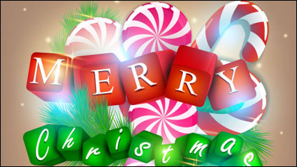 Eine wunderschöne Christmas elements background 01 - Vektor Material