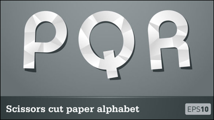 Papier-Schnitt-Briefe 04 - Vektor Material