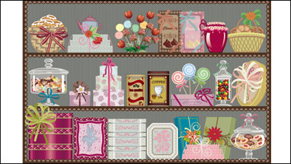 Cartoon Schaufenster Shop 05 - Vektor Material