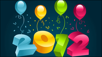 2012 WordArt Hintergrund 02 - Vektor Material