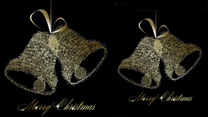 Die exquisite Weihnachtsglocken background 04 - Vektor Material