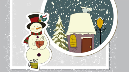 Die exquisite Weihnachtsgrußkarte - Vektor Material