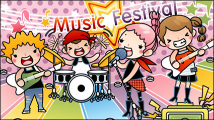Cartoon Music Illustrator 04 - Vektor Material