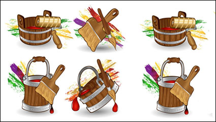 Cartoon Farbeimer - Vector