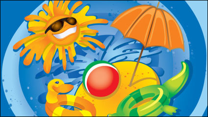 Cartoon Summer Bilder 02 - Vektor Material