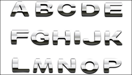 Metallic Buchstaben - Vektor-Material