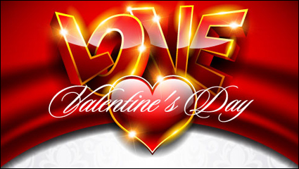 Fancy Valentine Hintergrund 03 - Vektor Material