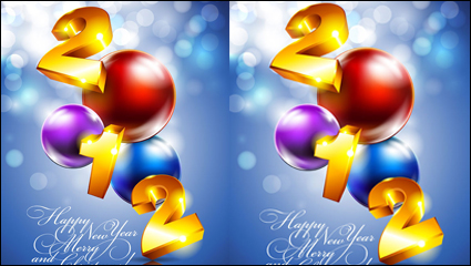 Beautiful Christmas decoration background 03 - Vektor Material