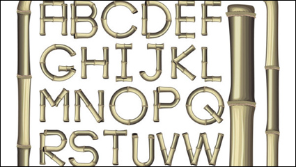 Bamboo kreative Buchstaben 03 - Vektor Material