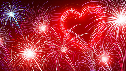 Bunte Feuerwerk - Vektor Material