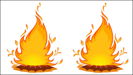 Cartoon Flamme 01 - Vektor Material