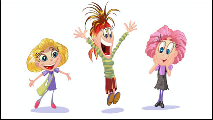 Cartoon Kinder 02 - Vector