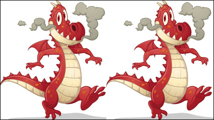 Cartoon Drachen Bild 02 - Vektor Material